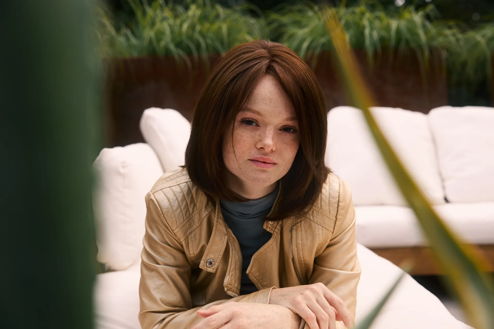 Brunette Kurzhaarperücke mit modernem Look